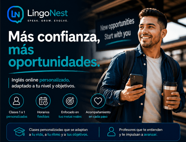 Estudiante aprendiendo inglés con LingoNest